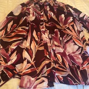 Chico's Multicolor Botanical Button-Down Shirt